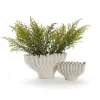 White Ceramic Vase, Set of 2