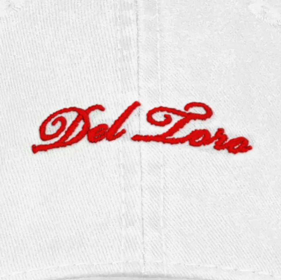 White Embroidered Cotton-Twill Adjustable Baseball Cap