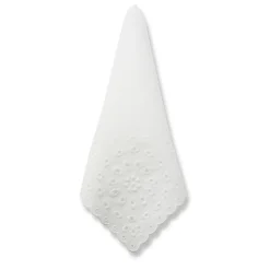 White Eyelet Dinner Napkins, Set of 4