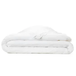 White Meena Percale Duvet Cover
