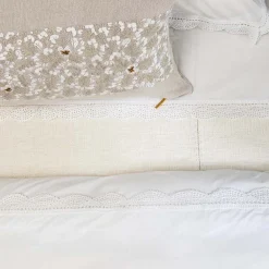 White Meena Percale Sheet Set