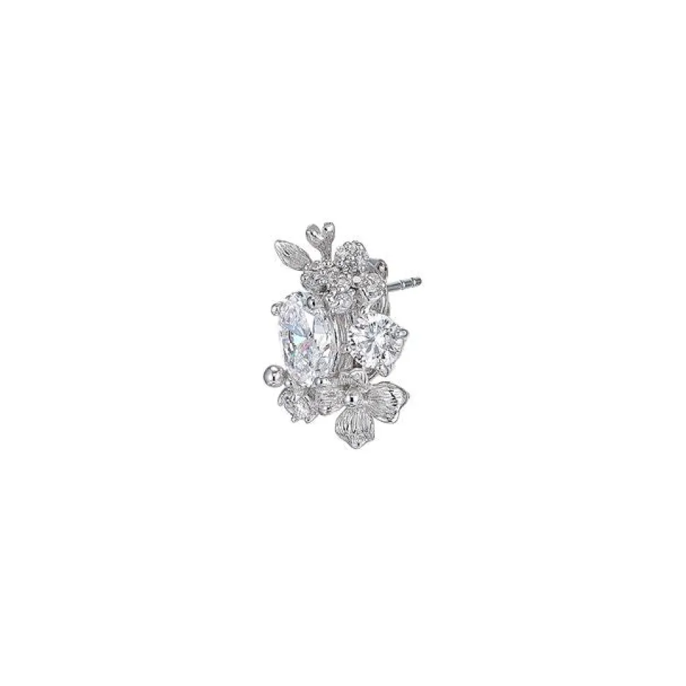 White Posy Diamond Studs