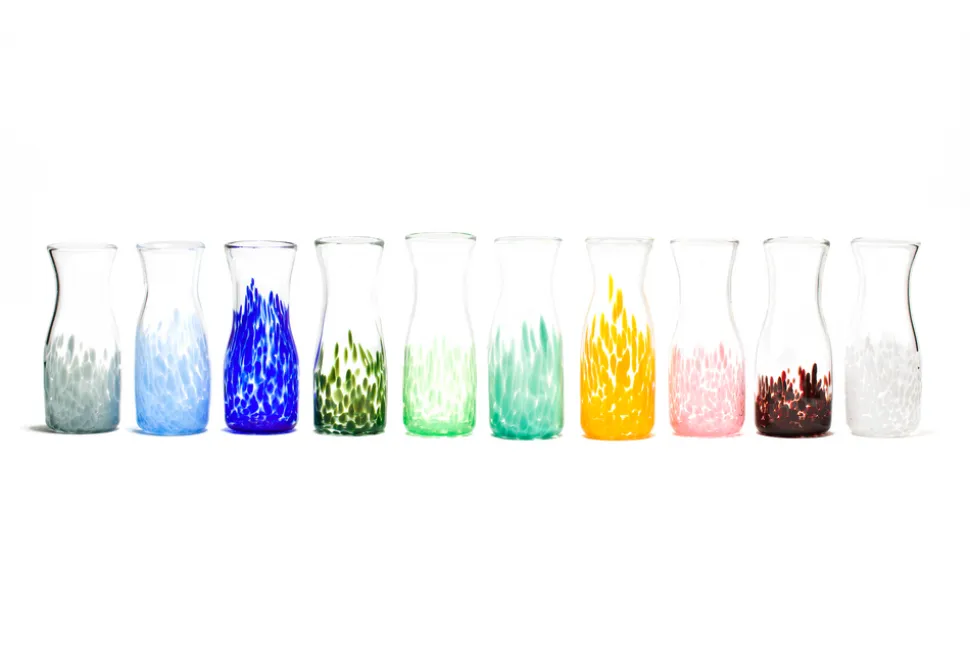 White Transparent Spotted Carafe