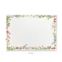 Wild Blooms Stationery Cards, Personalized Set of 50