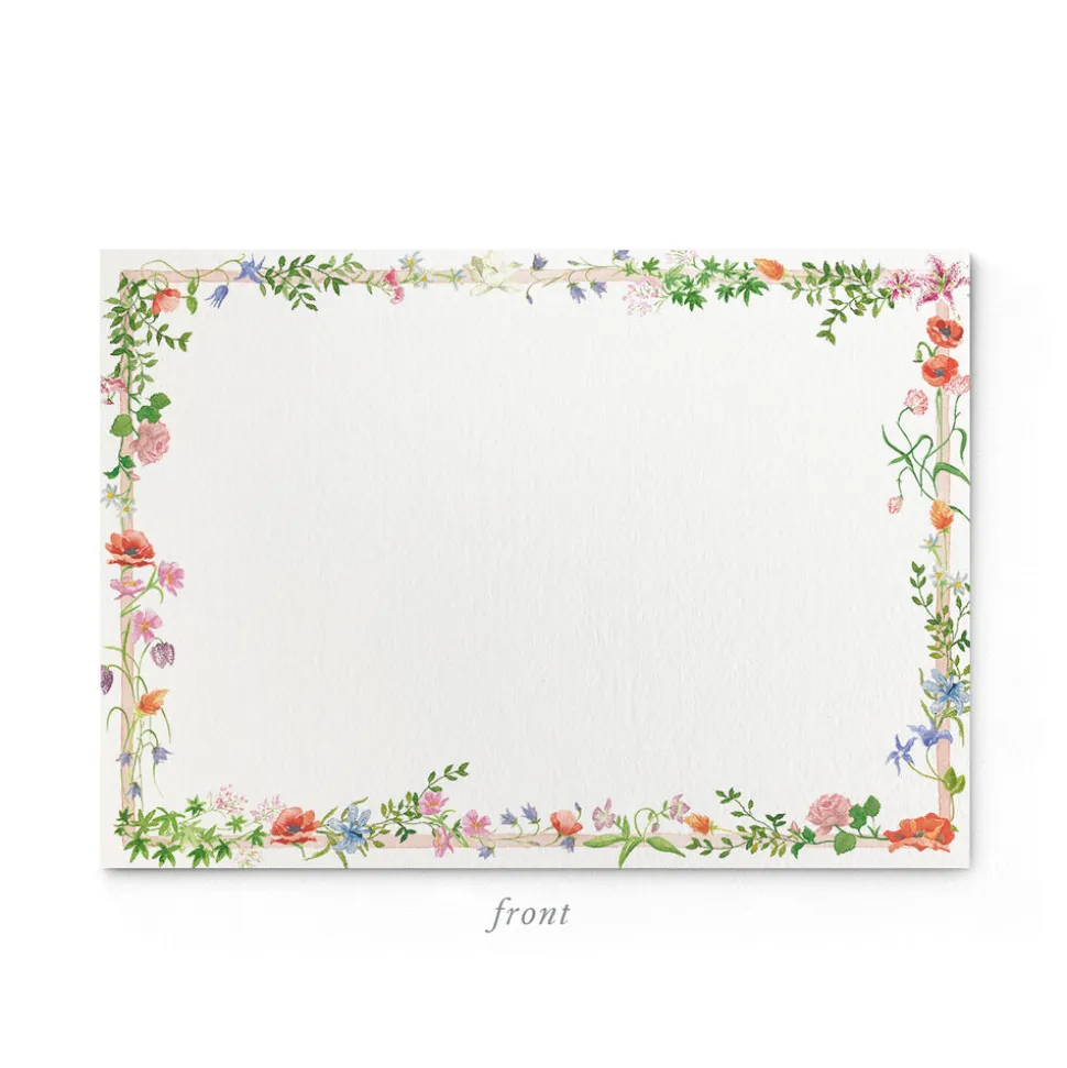 Wild Blooms Stationery Cards, Personalized Set of 50