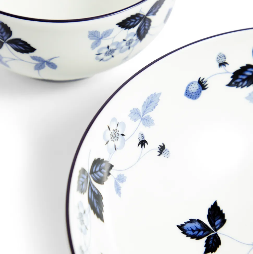 Wild Strawberry Inky Blue Dinnerware, Set of 8