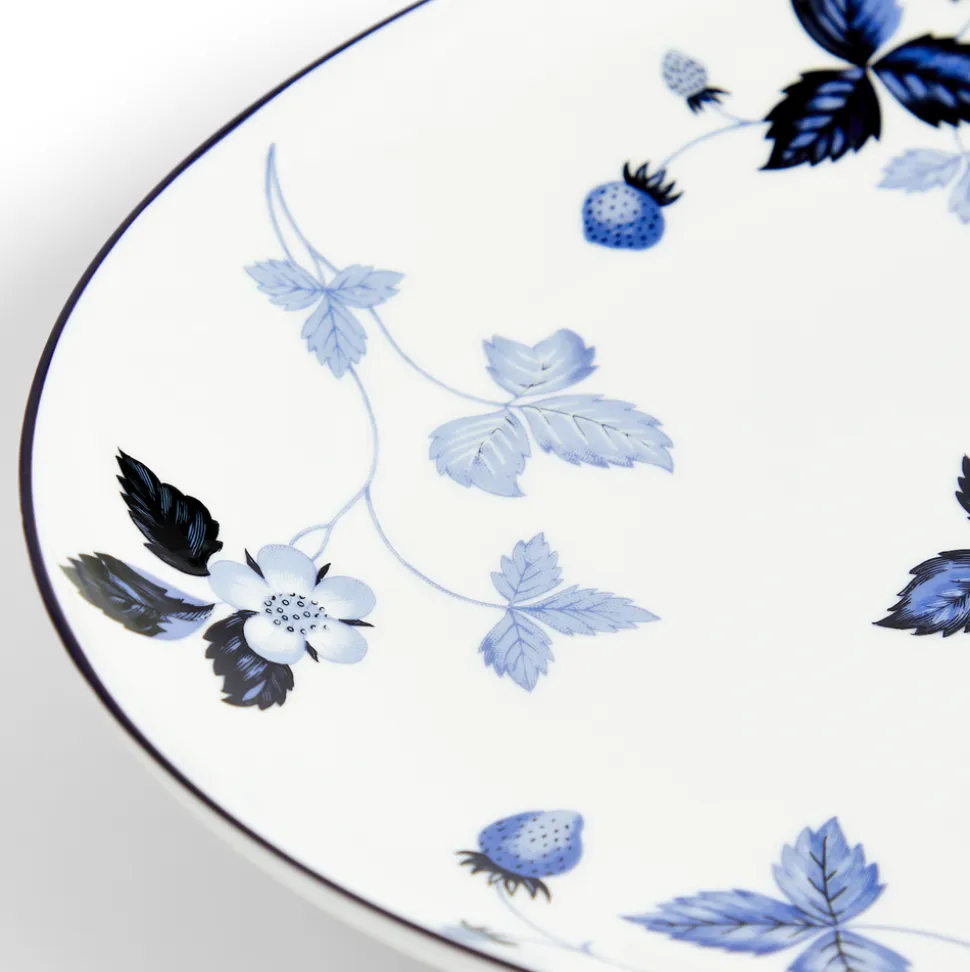 Wild Strawberry Inky Blue Oval Serving Plate 11.7in