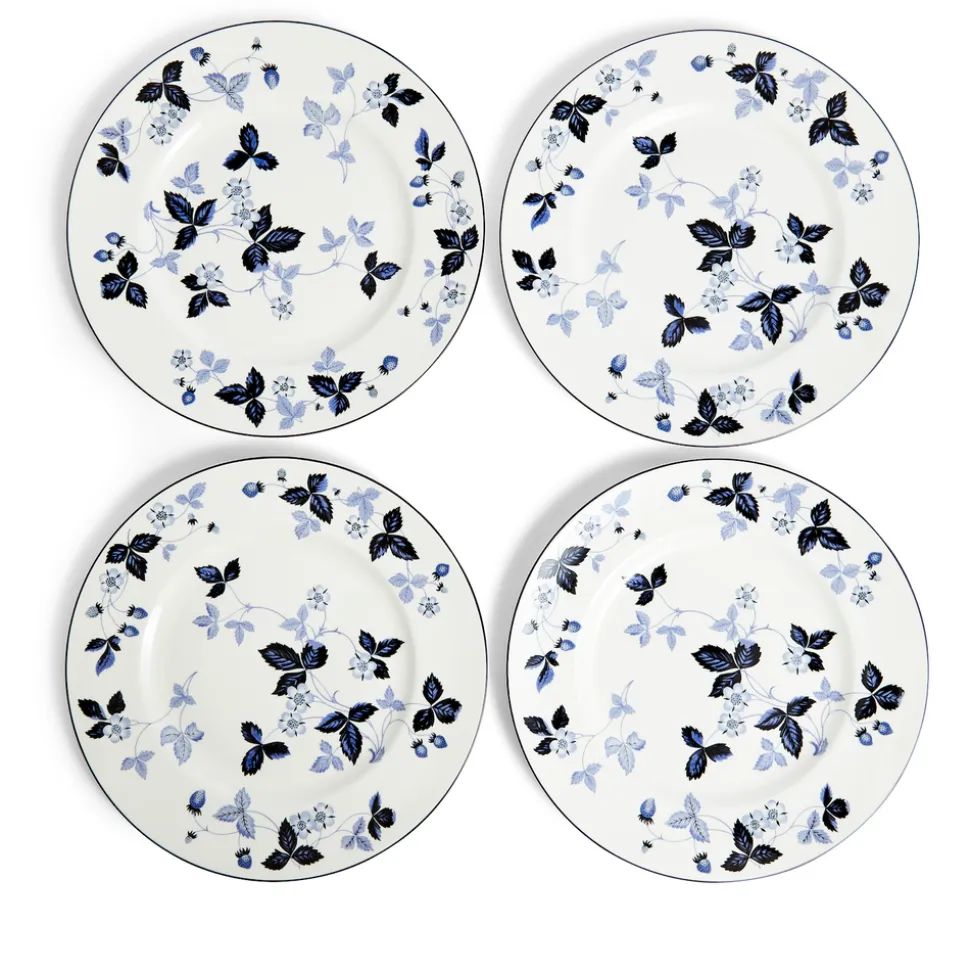 Wild Strawberry Inky Blue Dinnerware, Set of 15