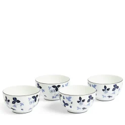 Wild Strawberry Inky Blue Dinnerware, Set of 15