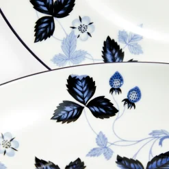 Wild Strawberry Inky Blue Dinnerware, Set of 4