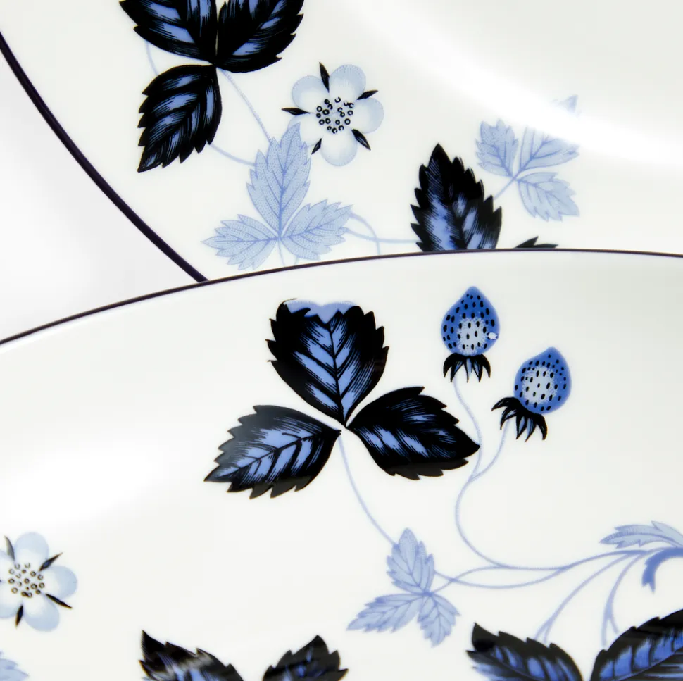Wild Strawberry Inky Blue Dinnerware, Set of 4