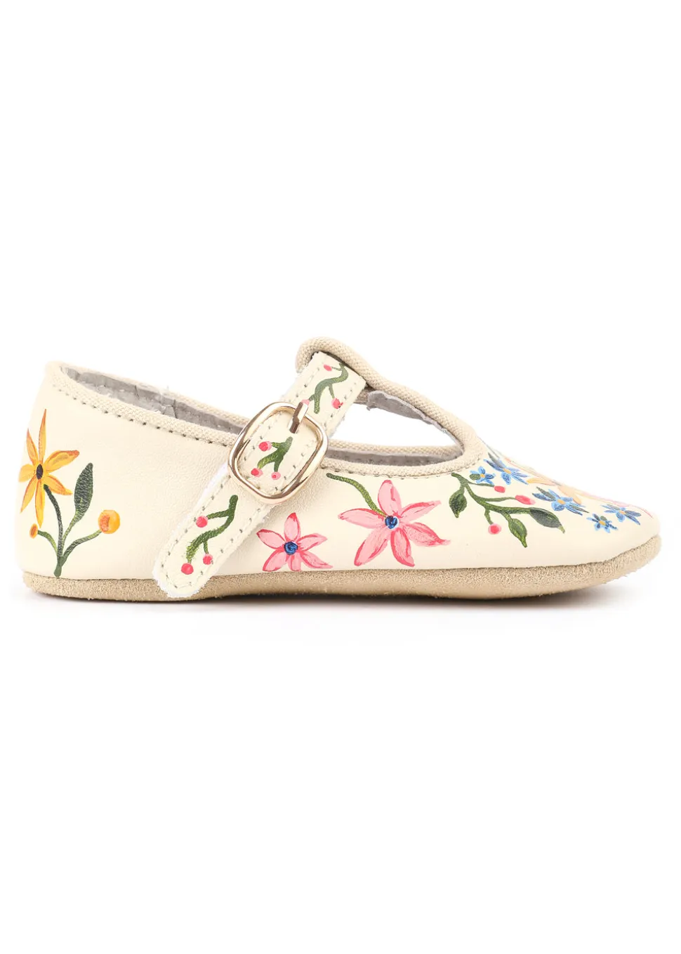 Wildflower Hand-Painted Baby Shoes