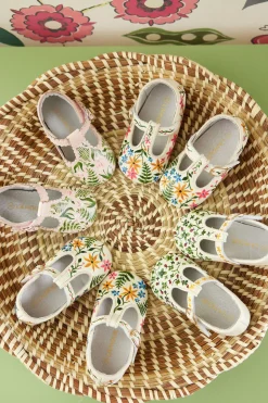 Wildflower Hand-Painted Baby Shoes