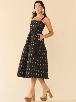 Willa Dress in Florence Black Floral