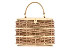 Willow Basket Woven Crystal in Champagne Topaz