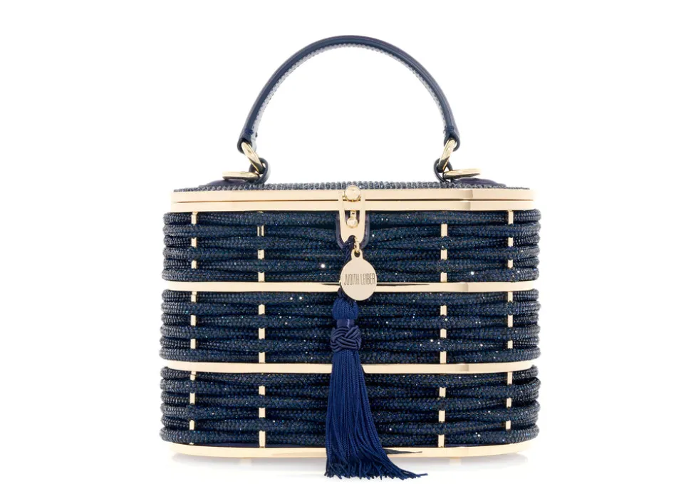 Willow Basket Woven Crystal in Dark Indigo