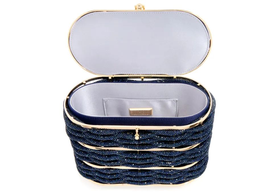 Willow Basket Woven Crystal in Dark Indigo