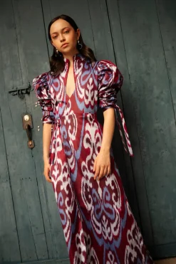 Wine Candela Dress
