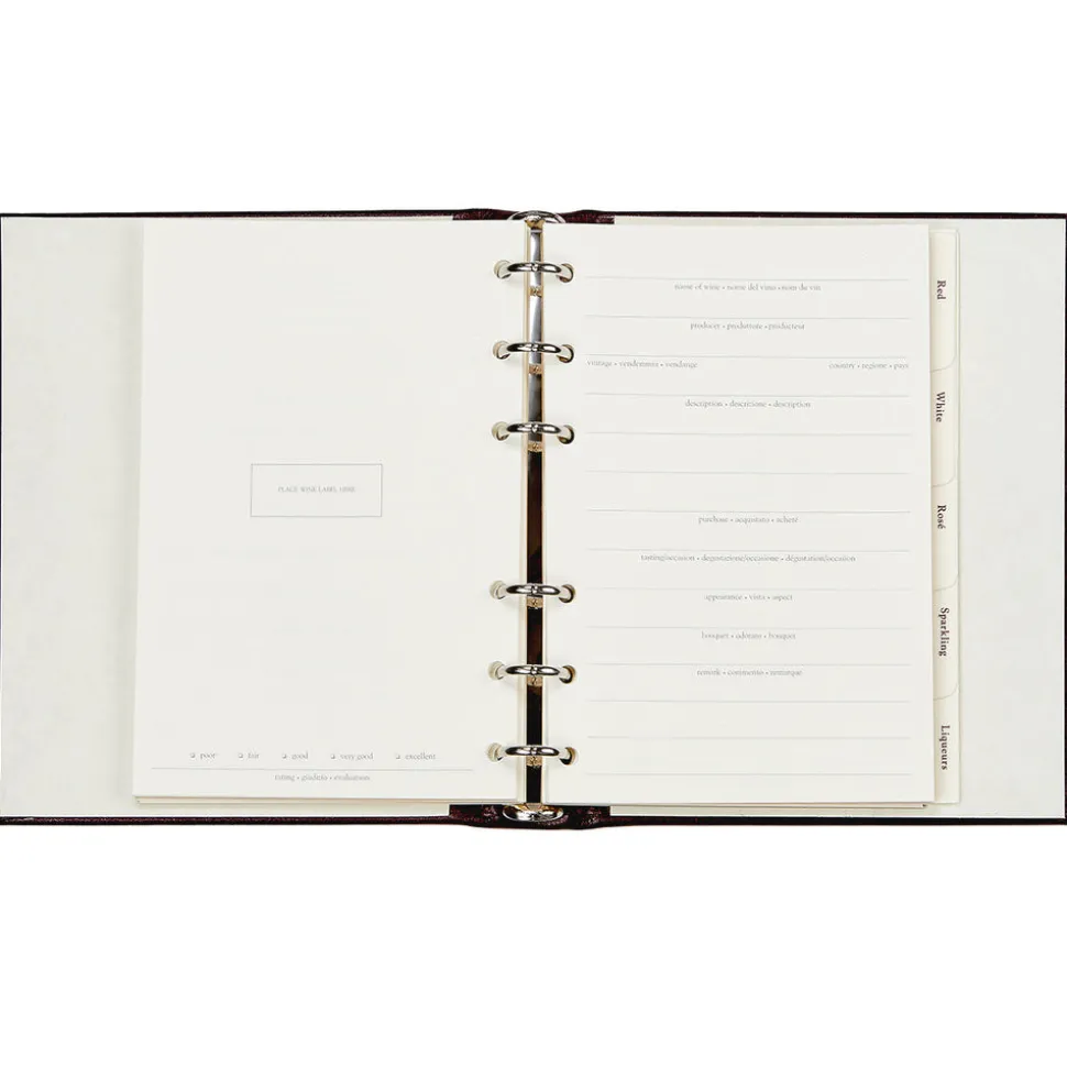 Wine Dossier in Brown Crocodile Embossed Leather