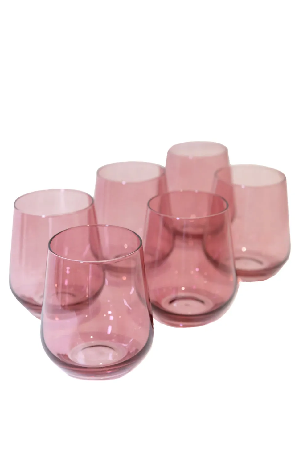 Wine Stemless, Set of 6 Rose
