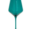 Wine Stemware, Set of 6 Emerald Green