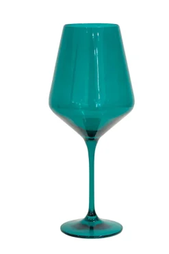Wine Stemware, Set of 6 Emerald Green
