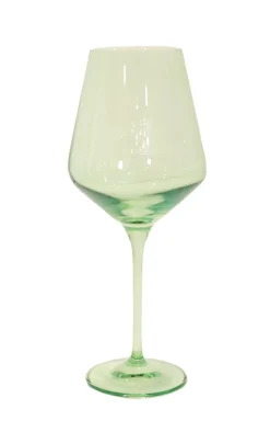 Wine Stemware, Set of 6 Mint Green