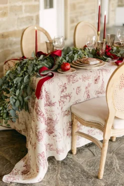 Winter Wonderland Toile Tablecloth