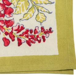 Wisteria Green & Pink Napkins, Set of 6
