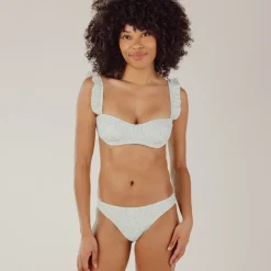 Women's Hibiscus Ditsy Ruffle Strap Bikini Top