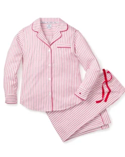 Women’s Antique Red Ticking Pajama Set
