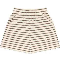 Women’s Brown And Cream Breton Stripe Shorts