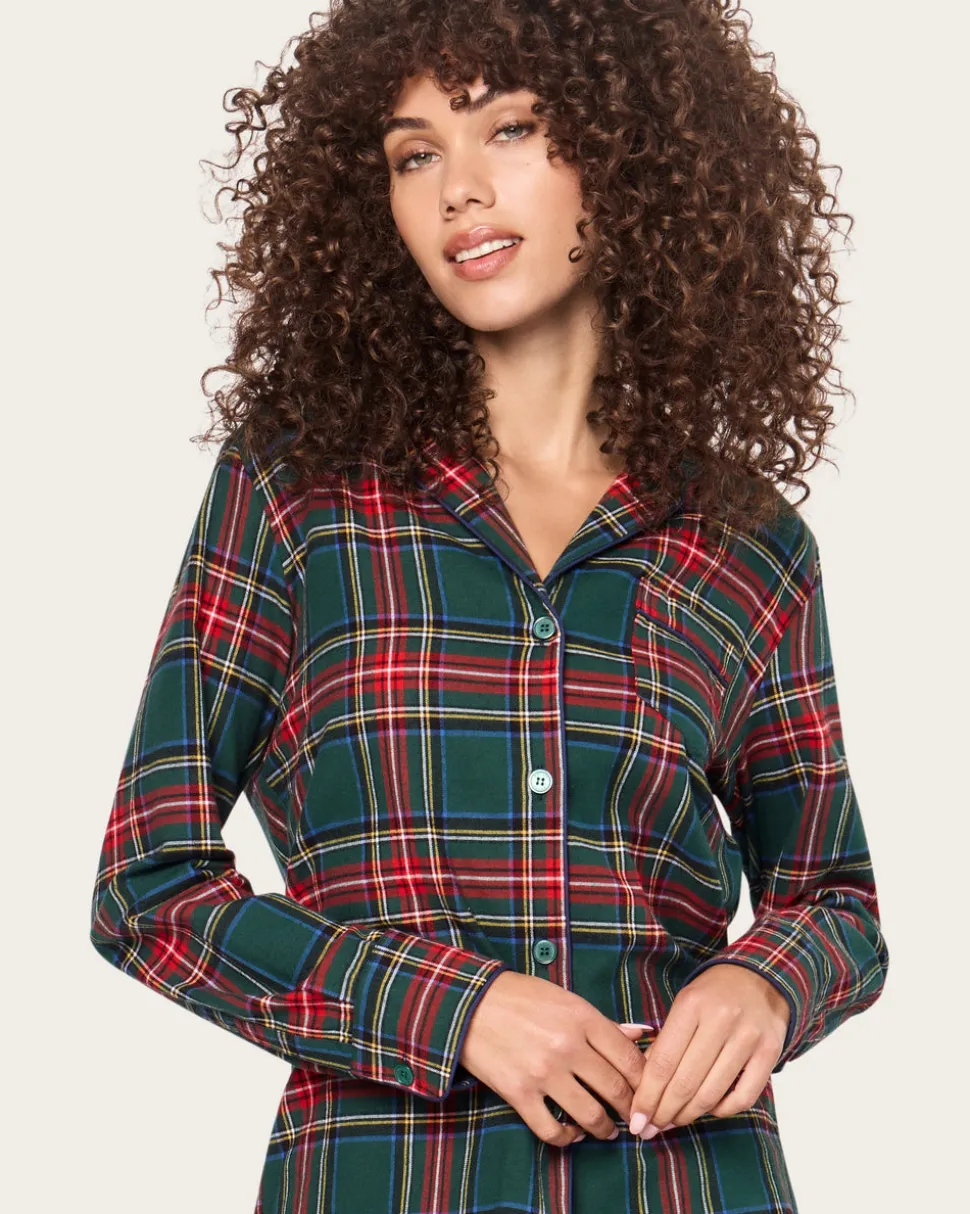 Women’s Brushed Twill Pajama Set in Kensington Tartan