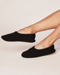 Women’s Cashmere Slippers in Black