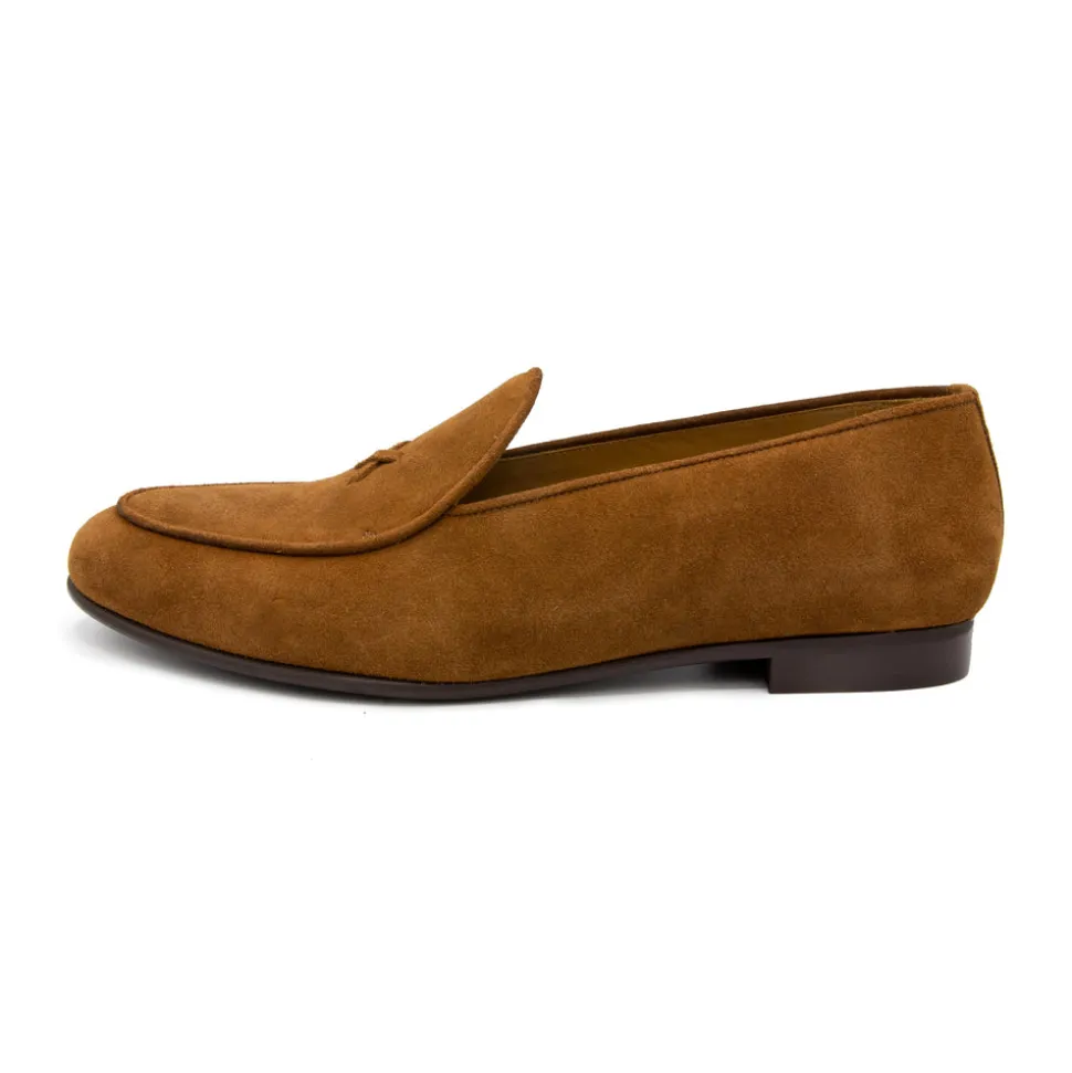Women's Cognac Suede Milano