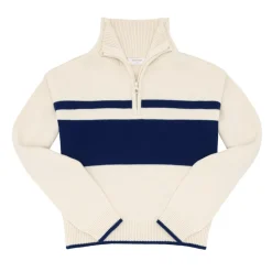 Women’s Cream Half Zip Sweater
