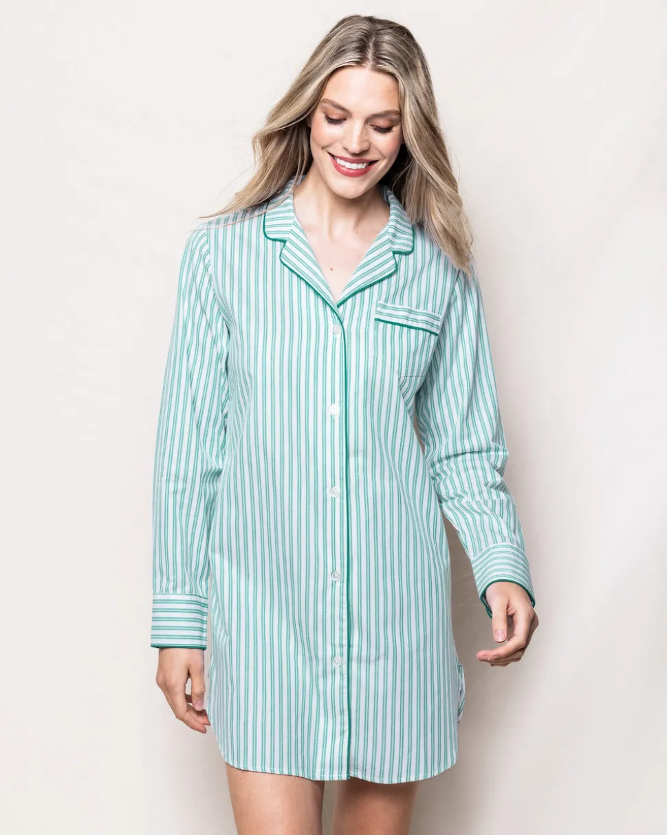 Women’s Emerald Ticking Nightshirt