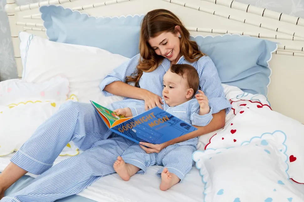 Women’s French Blue Seersucker Pajama Set