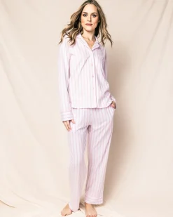 Women’s Luxe Pima Pink Stripe Pajama Set