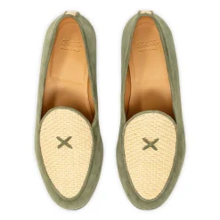 Women's Olive Raffia Milano Loafer