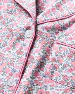 Women’s Pima Crop Set in Fleurs de Rose