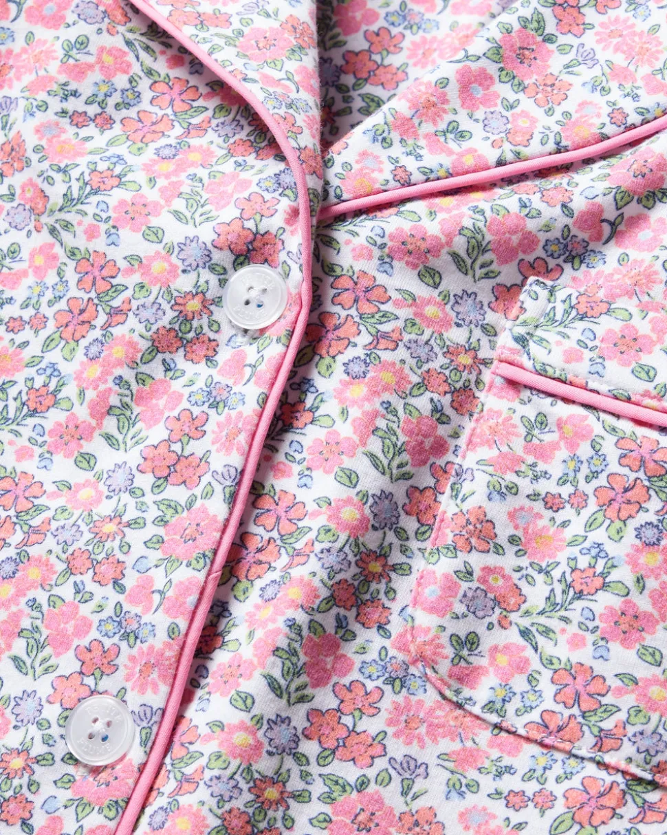 Women’s Pima Crop Set in Fleurs de Rose