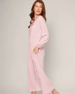 Women’s Pima Harlow Nightgown in Antique Red Ticking