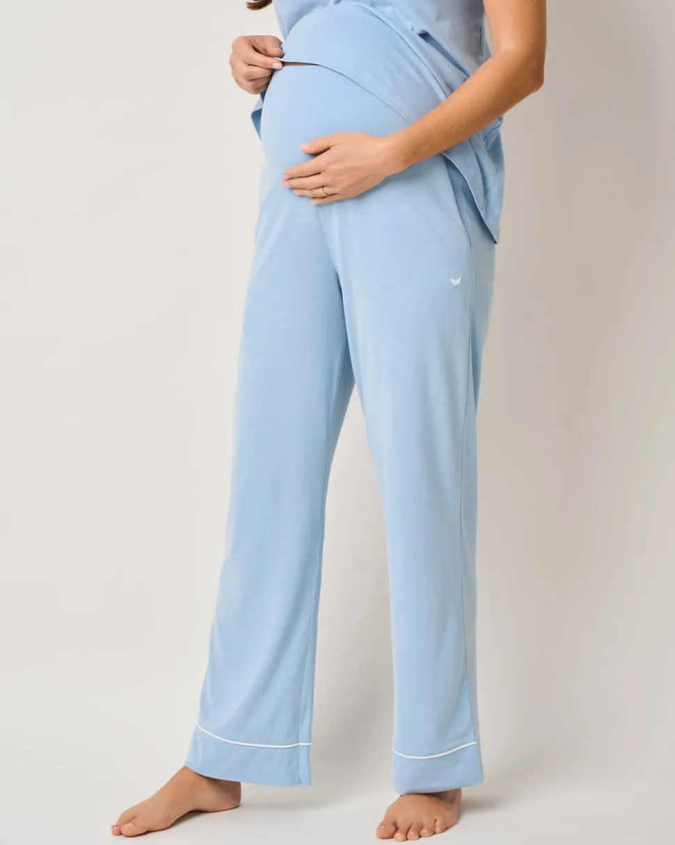 Women’s Pima Maternity Pants in Periwinkle
