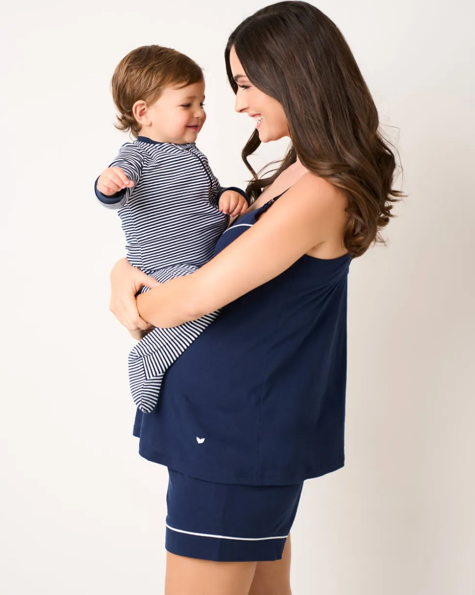 Women’s Pima Maternity Shorts in Navy