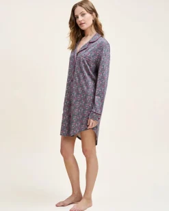 Women’s Pima Nightshirt in Fleurs de Saison