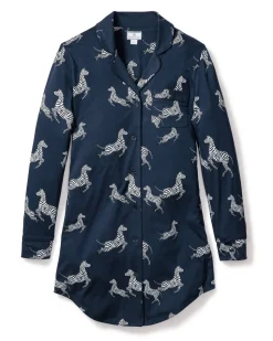 Women’s Pima Nightshirt in Zèbre de Nuit