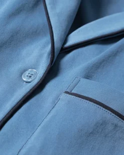 Women’s Pima Pajama Set in Mystique Blue