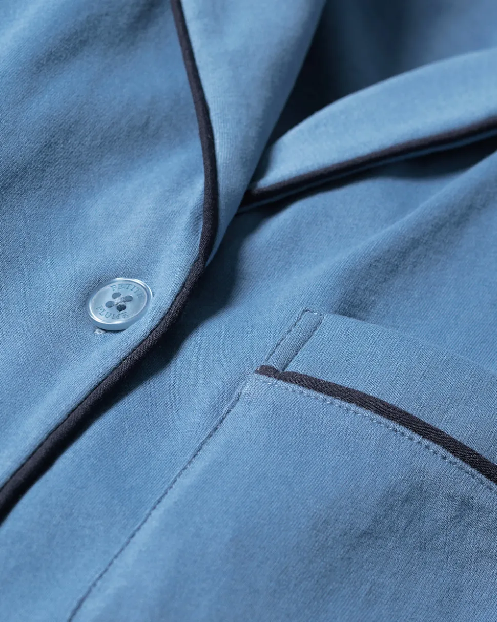 Women’s Pima Pajama Set in Mystique Blue