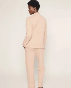 Women’s Pima Pajama Set in Camel